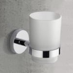 Nameeks NCB40 Chrome Wall Mounted Frosted Glass Toothbrush Holder